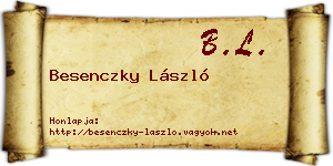 Besenczky László névjegykártya